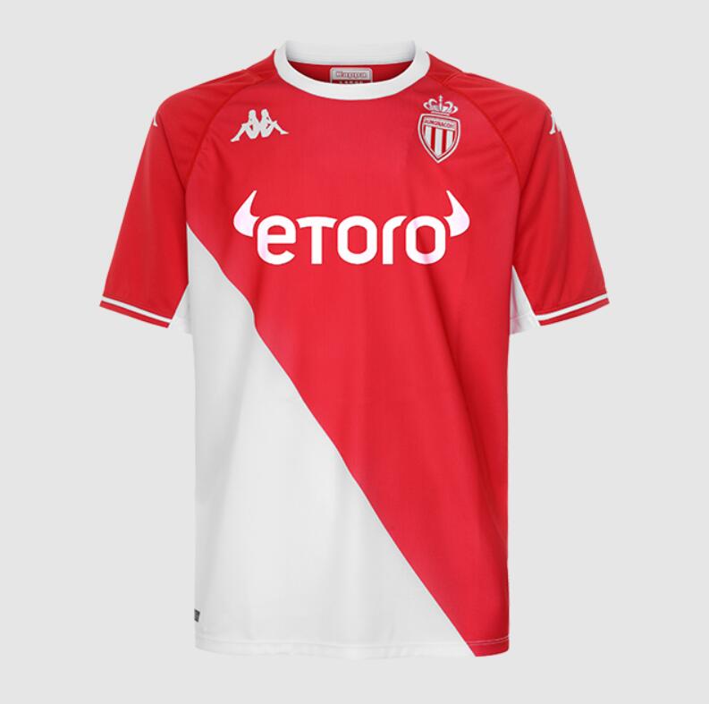 2021/22 AS Monaco Home Kit Soccer Jersey